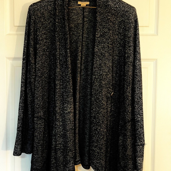 Style & Co. Sweaters - Style & Co. Black and White Knit Cardigan